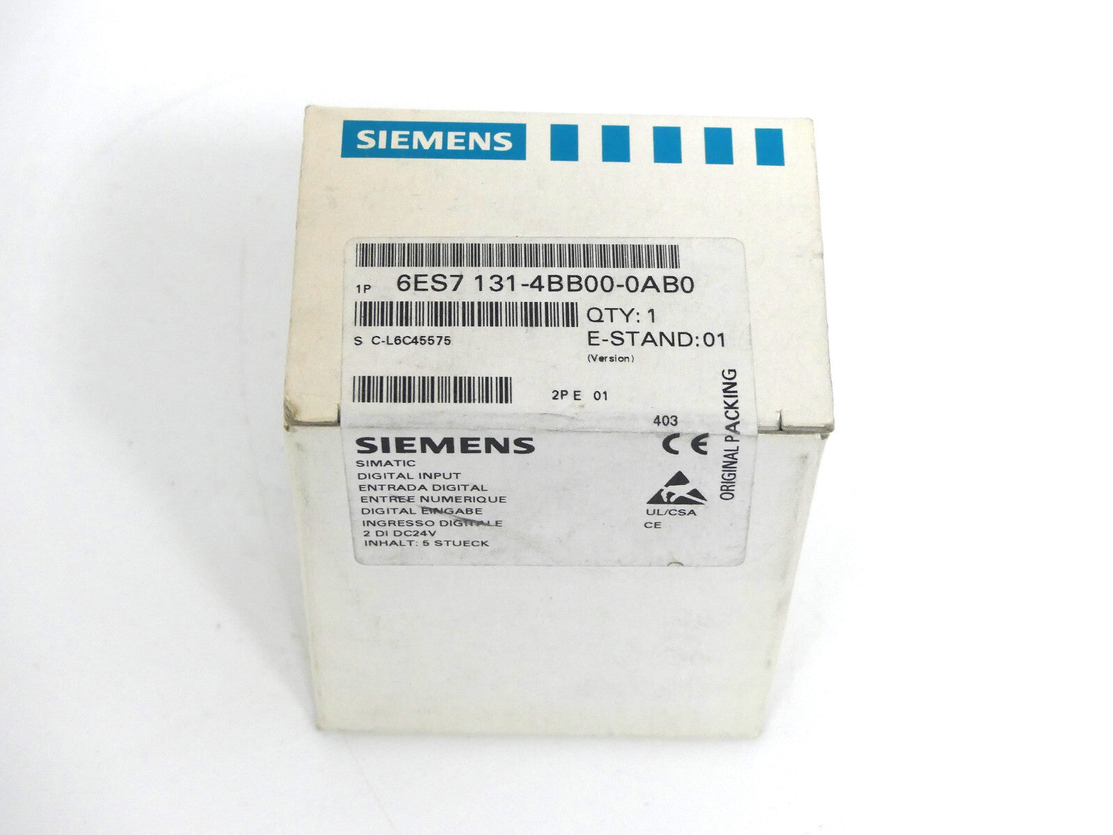 Siemens 6ES7 131-4BB00-0AB0 5er Pack NEU