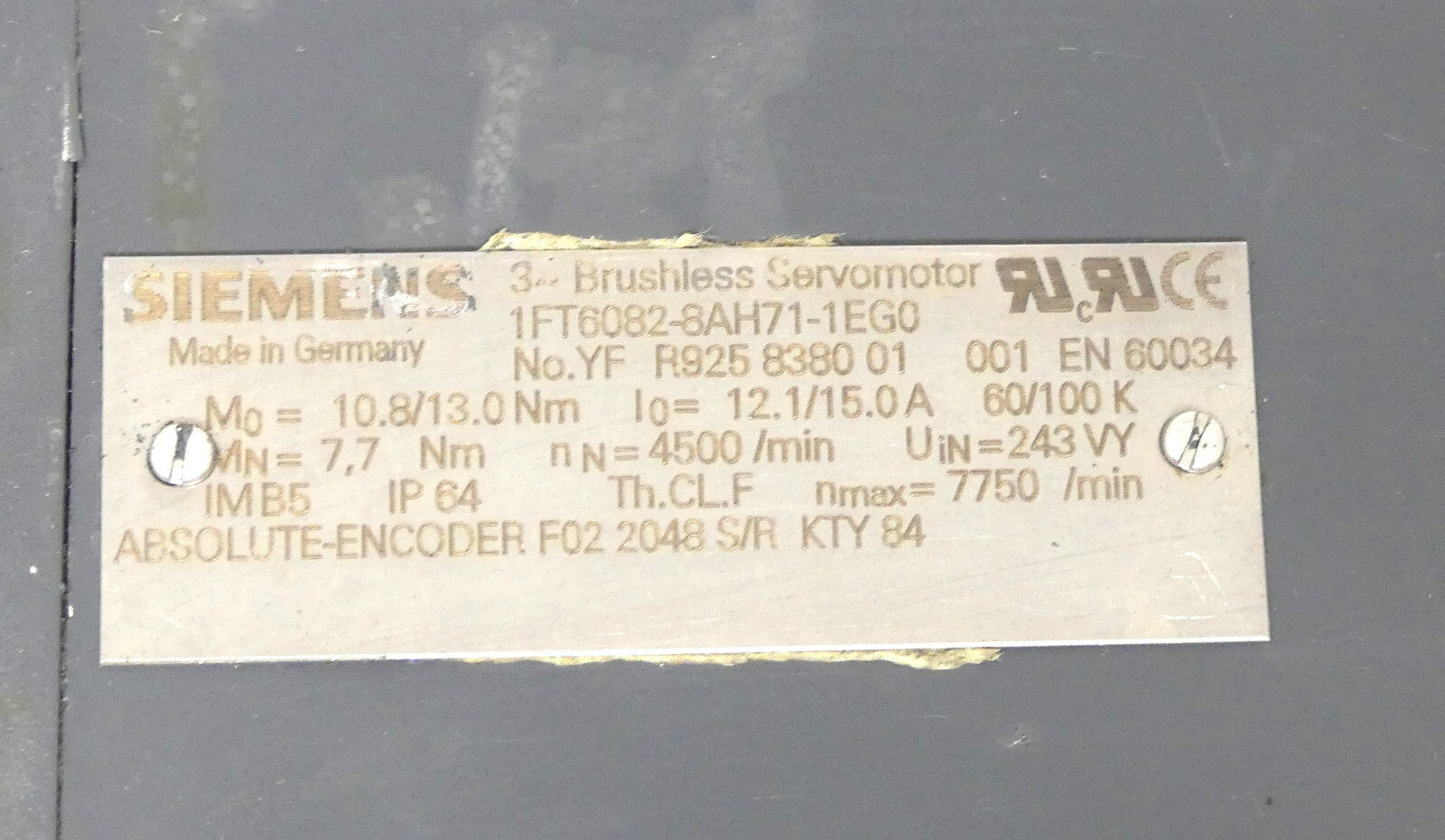 SIEMENS 1FT6082-8AH71-1EG0