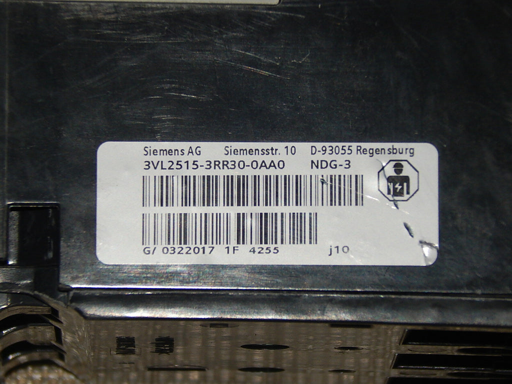 SIEMENS 3VL2515-3RR30-0AA0 + 3VL9212-7KN30 Leistungsschalter 125A used