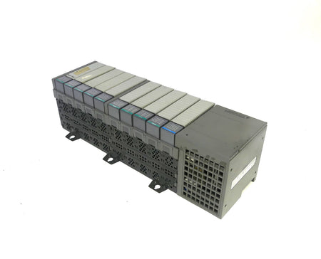 Allen Bradley SLC 500 1746-P4 + 9x 1746-BAS + 1x 1746-OBP16