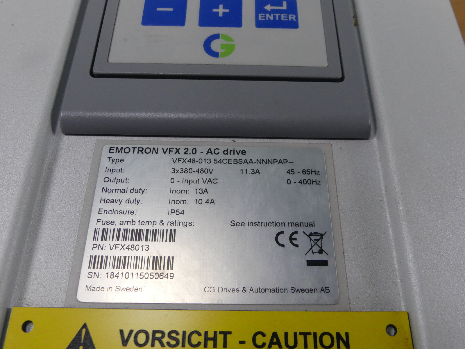 EMOTRON VFA 2.0-AC drive VFX48-013 54CEBSAA-NNNPAP--