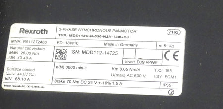 REXROTH MDD112C-N-030-N2M-130GB3
