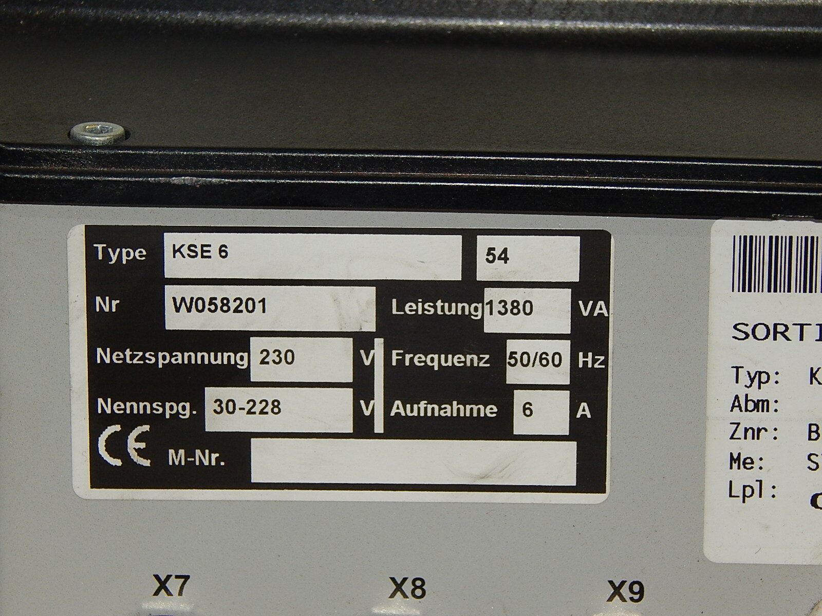  KNÖLL AUTOMATION KSE 6  OPERATOR PANEL USED