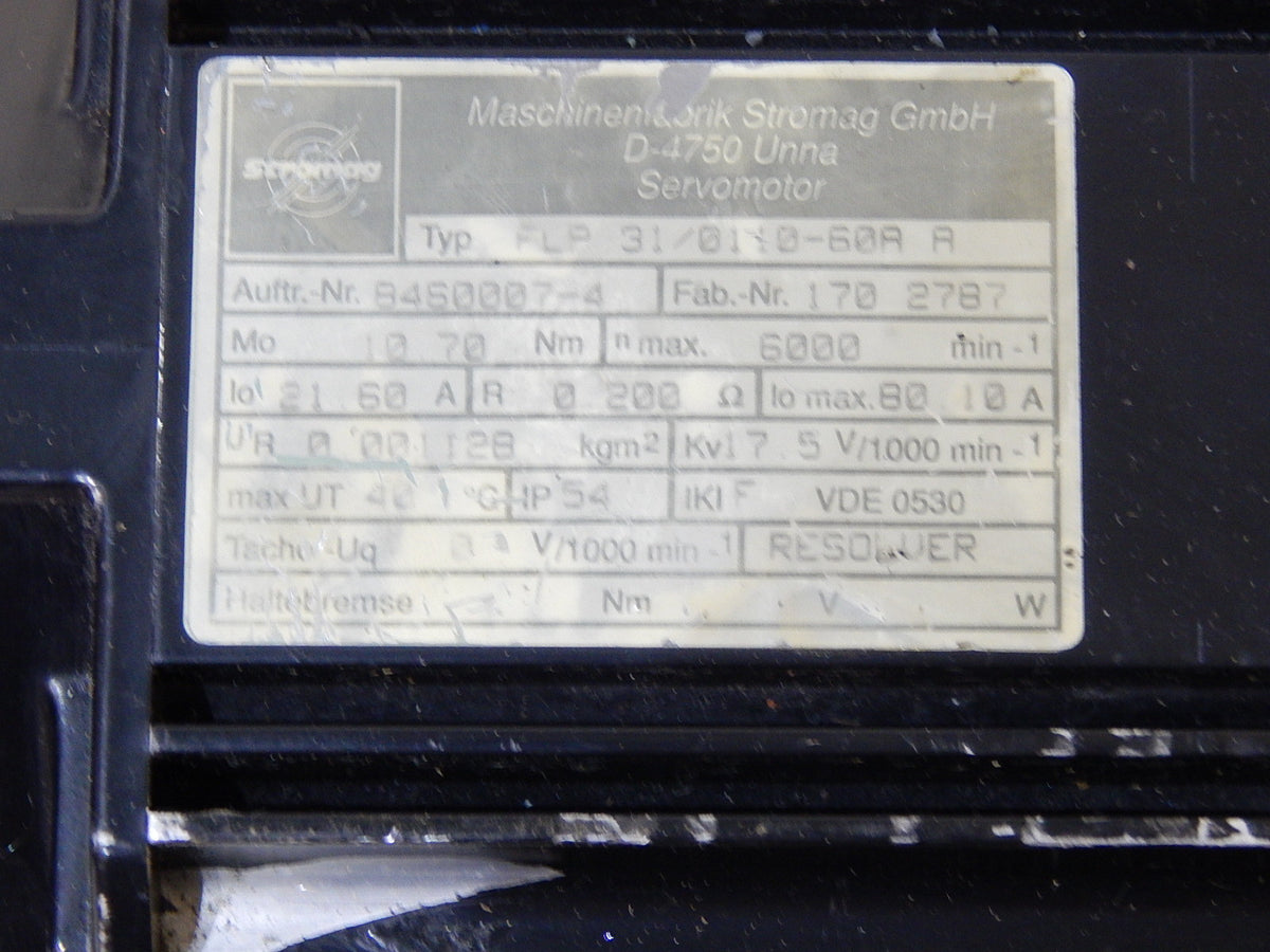 SERVOMOTOR FLP31/01 10-60 A  A   STROMAG  used s.Bilder 