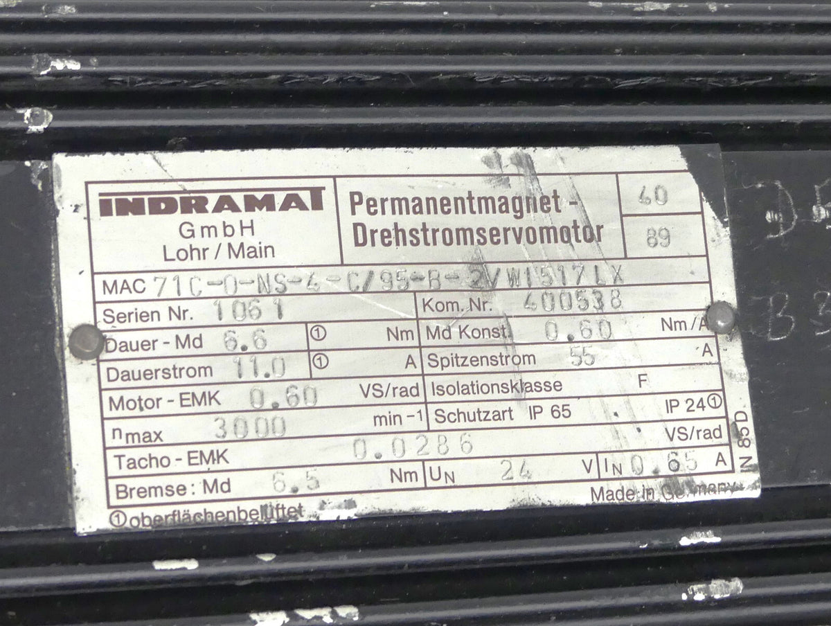 INDRAMAT MAC71C-0-NS-4-C/95-B-2/WI517LX
