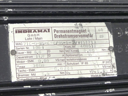 INDRAMAT MAC71C-0-NS-4-C/95-B-2/WI517LX