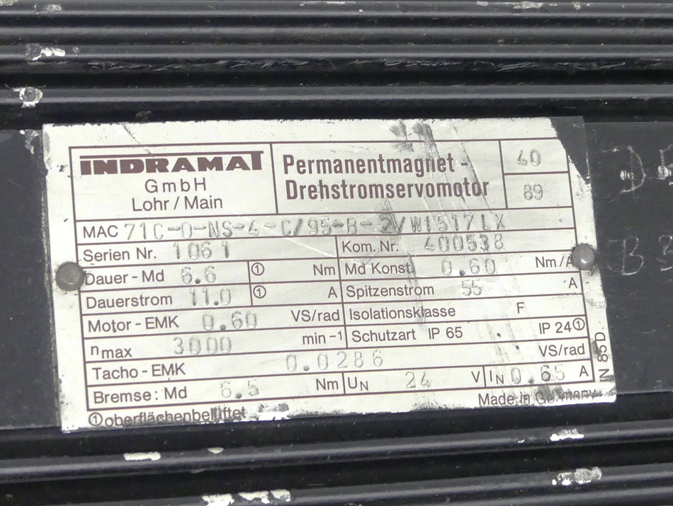 INDRAMAT MAC71C-0-NS-4-C/95-B-2/WI517LX