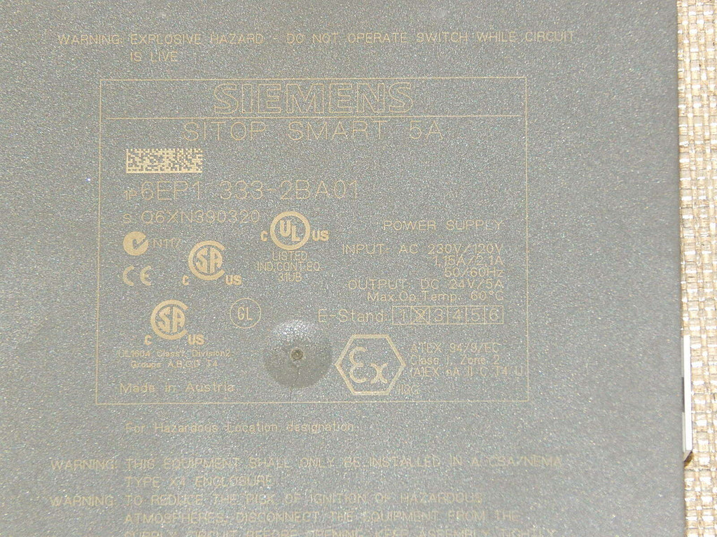 Siemens Sitop Smart 5A 6EP1 333-2BA01 E.02 used