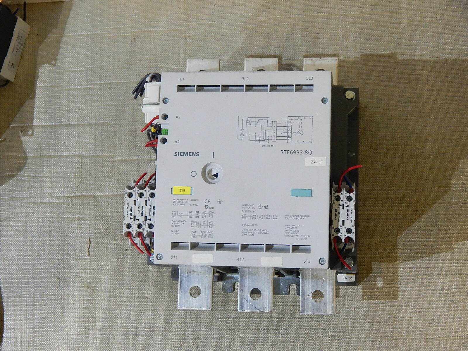 Siemens 3TF6933-8QL7-Z  Schütz Contactor 3ZX1012-0TF14-1AA2 used s.Bilder
