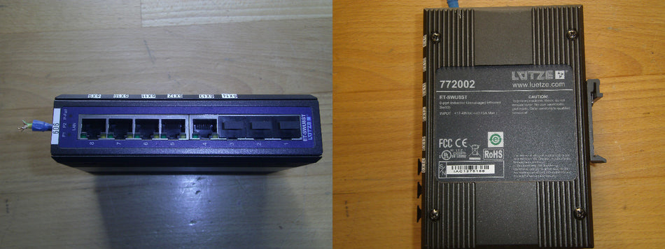 Lütze ET-SWU8ST 8-Port Industrial Unmanaged Ethernet Switch