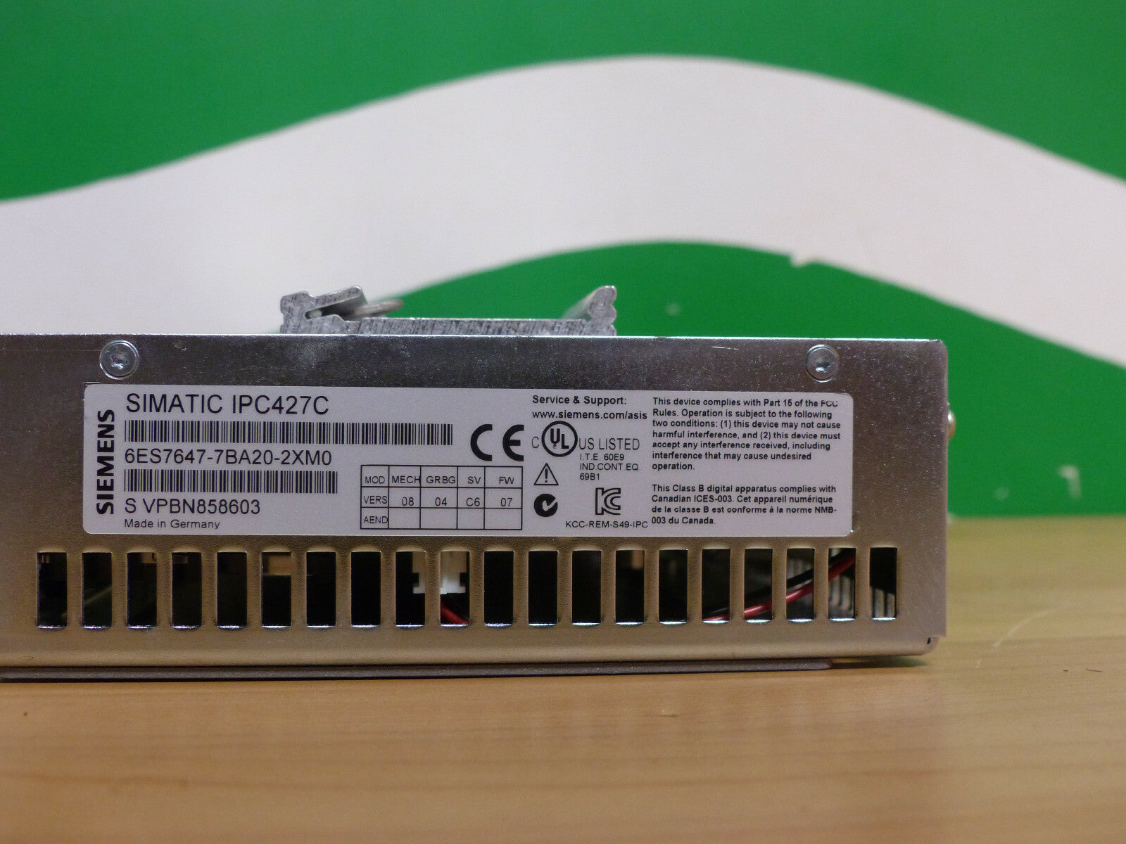 Siemens Simatic IPC427C  6ES7647-7BA20-2XM0 / 6ES7 647-7BA20-2XM0 