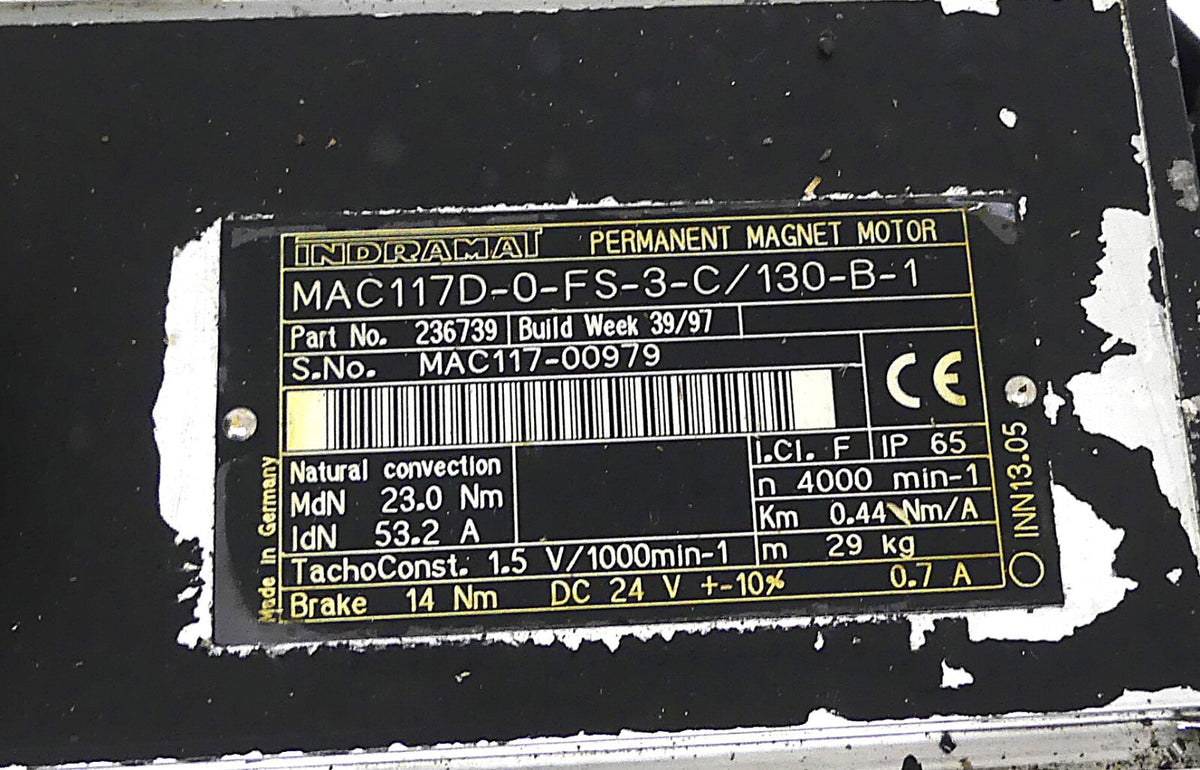 INDRAMAT MAC117D-0-FS-3-C/130-B-1