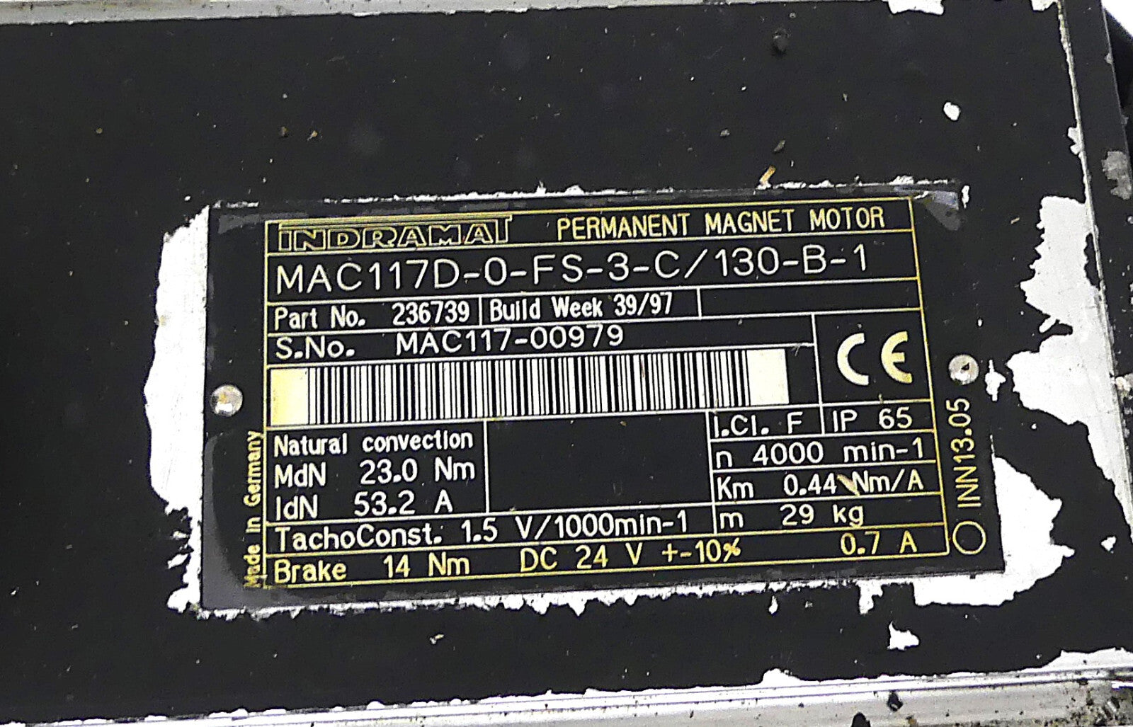 INDRAMAT MAC117D-0-FS-3-C/130-B-1