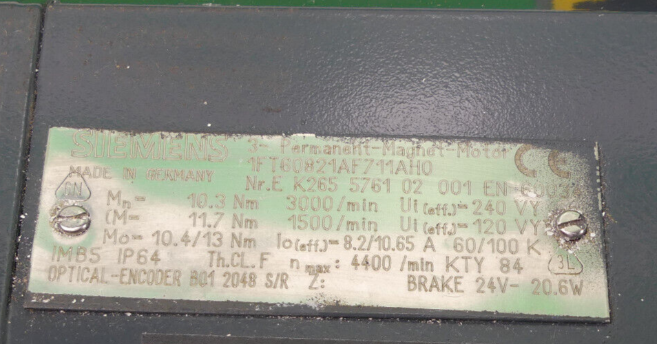 SIEMENS 1FT6082-1AF71-1AH0 1FT60821AF711AH0