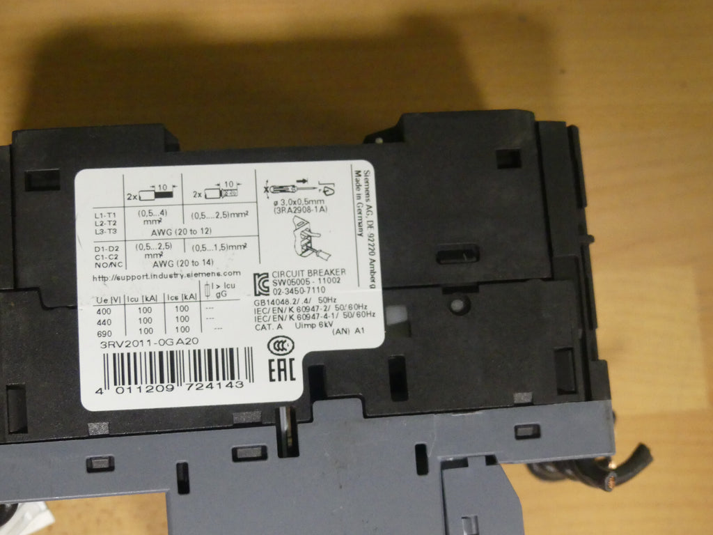 Siemens SIRIUS Leistungsschalter 3RV2011-0GA2