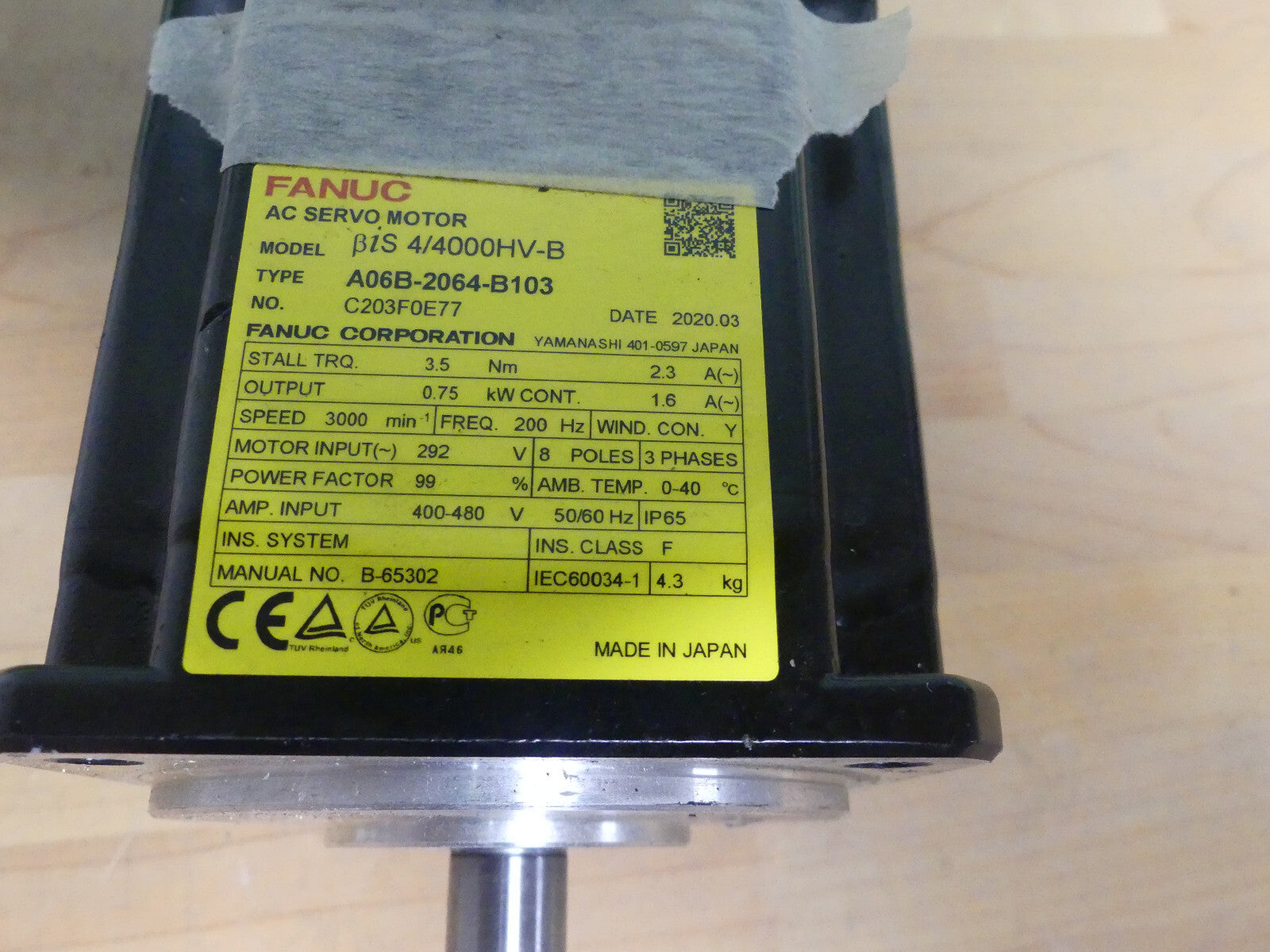 FANUC A06B-2064-B103 A06B2064B103 SERVOMOTOR