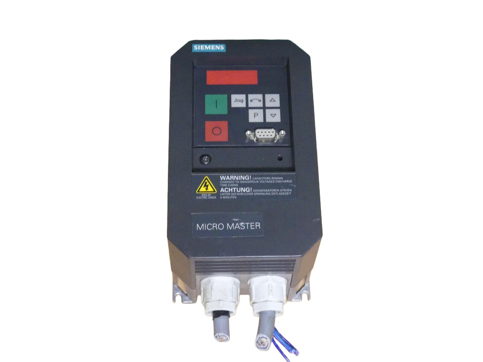 SIEMENS 6SE3112-1BA40  USED  MICROMASTER 0,37kW
