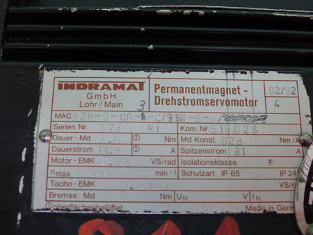 indermat mac 92b-0-0d-3-c/95-b-0 uesd s.Bilder