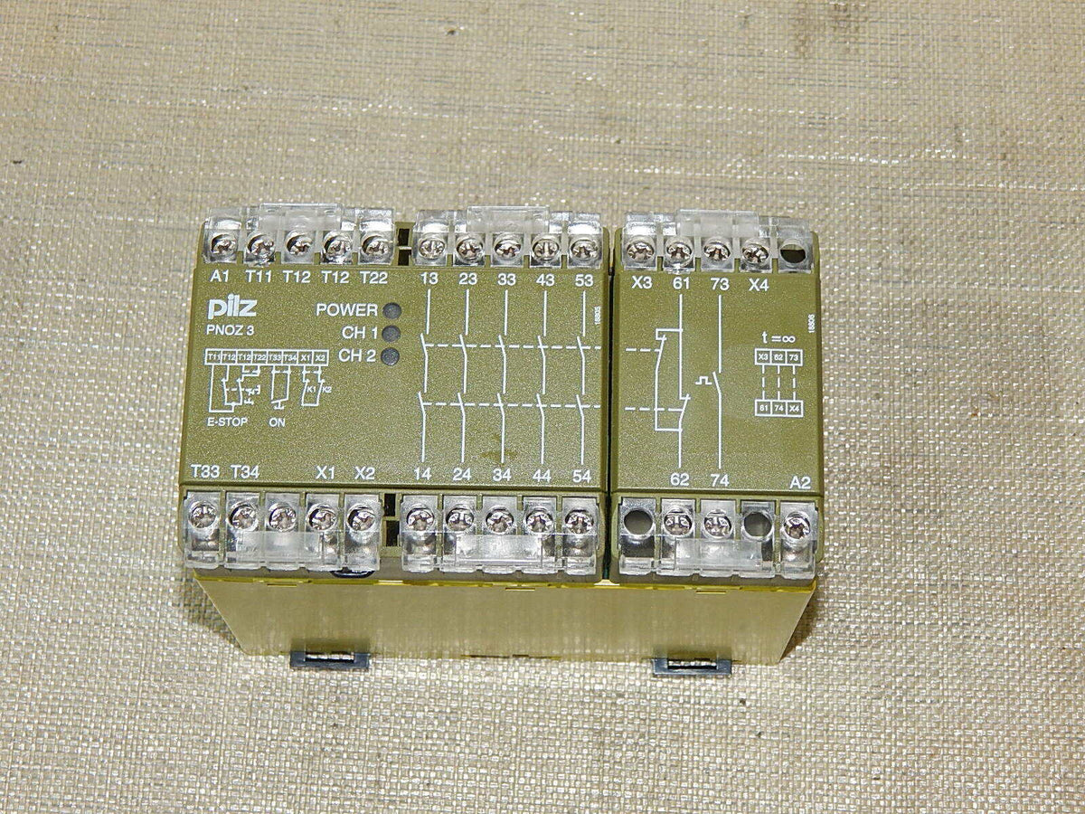 PILZ Zeitrelais PNOZ 3 24V DC 5S1O Sicherheitsschaltgerät 24 VDC 4.5W  Used