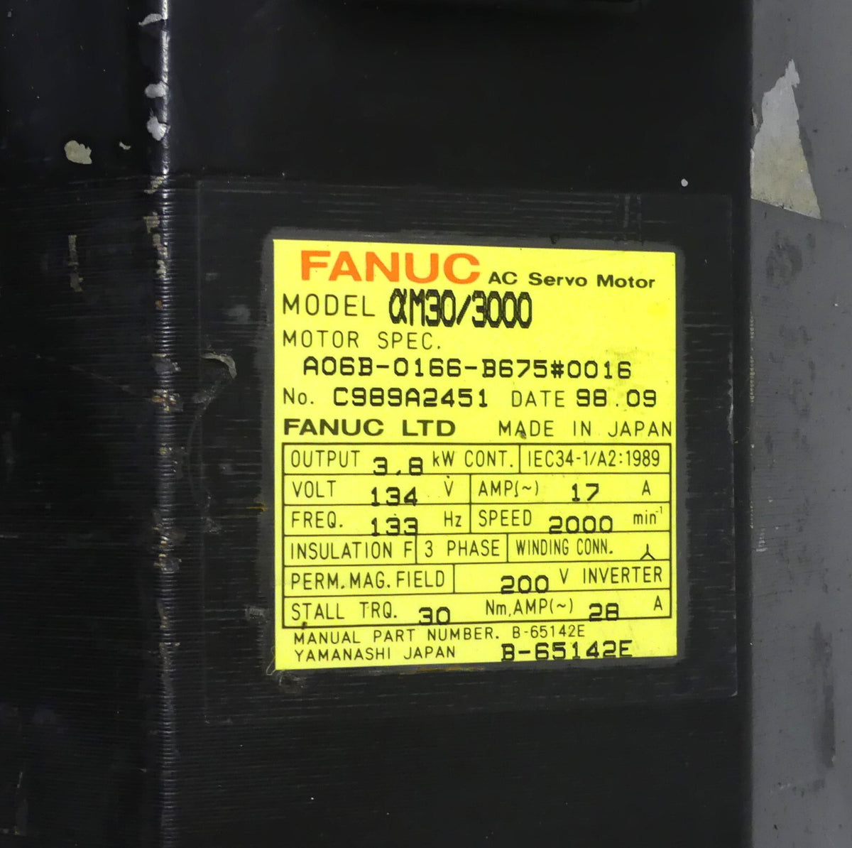 FANUC A06B-0166-B675#0016