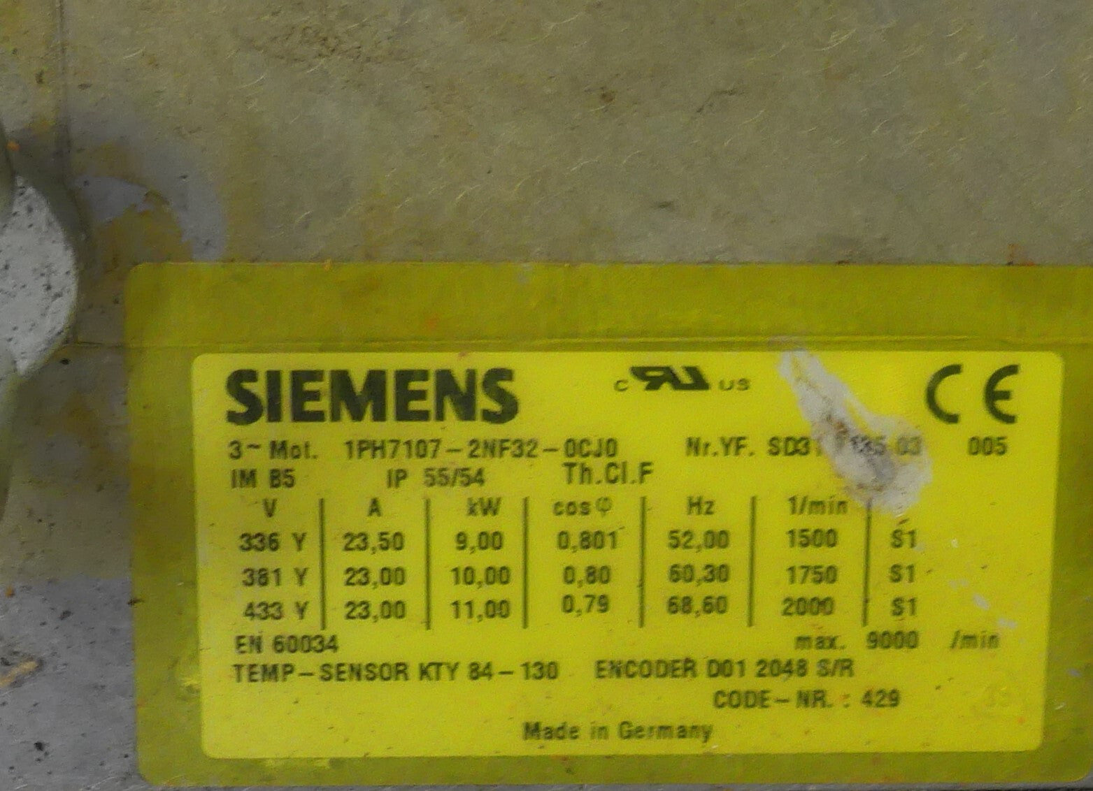 SIEMENS 1PH7107-2NF32-0CJ0
