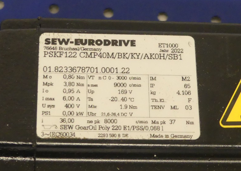 SEW PSKF122 CMP40M/BK/KY/AK0H/SB1