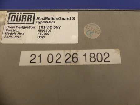 Dürr EcoMotionGuard S Bypass-Box SRS-V-D-DMY 6803200