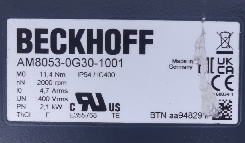 Beckhoff Servomotor AM8053-0G30-1001