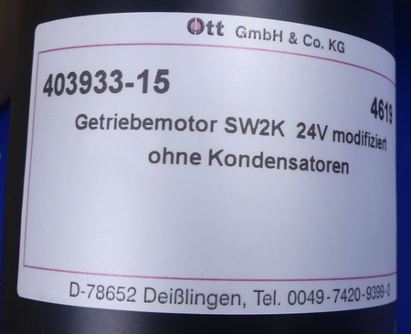 Ott GmbH Getriebemmotor SW2K 24V modifiziert 403933-15