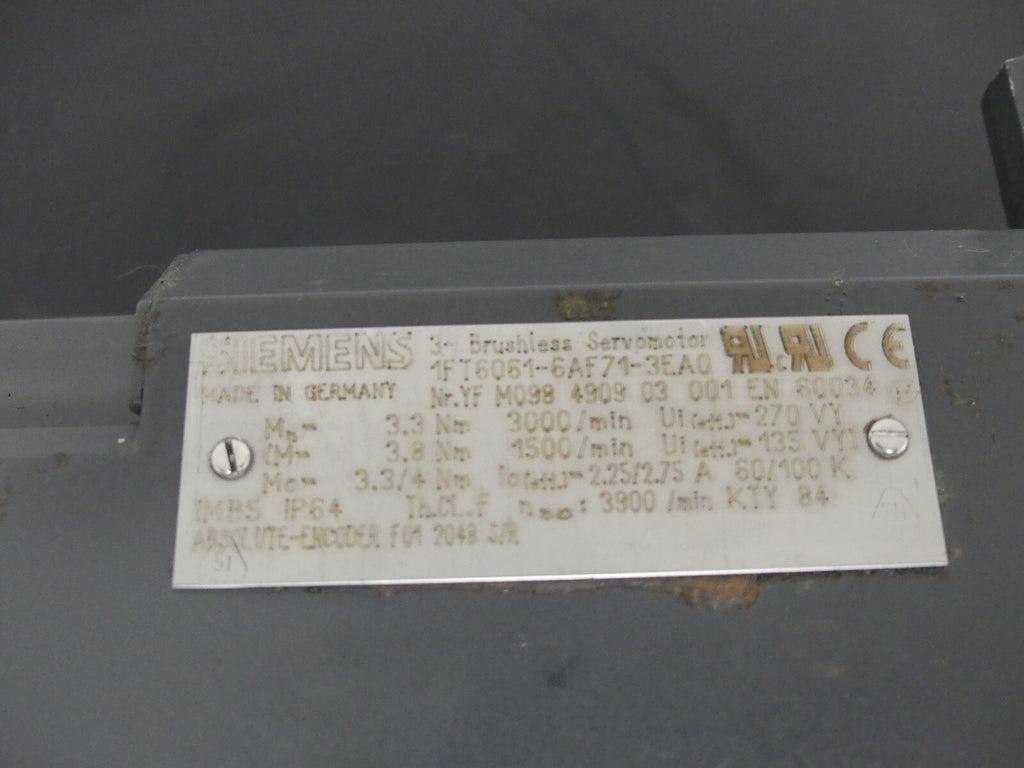 Siemens servomotor 1FT6061-6AF71-3EA0 s.Bilder