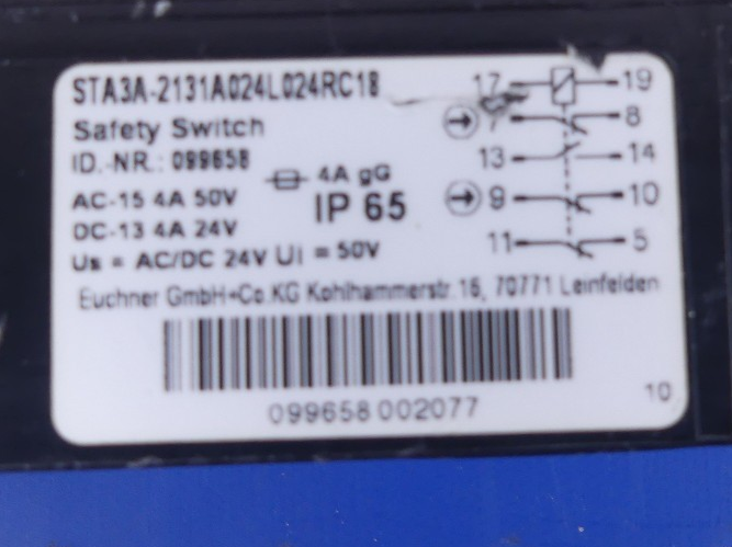 EUCHNER STA3A-2131A024L024RC18  099658  Sicherheitsschalter