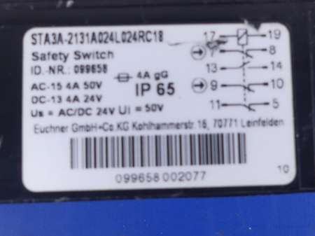 EUCHNER STA3A-2131A024L024RC18  099658  Sicherheitsschalter