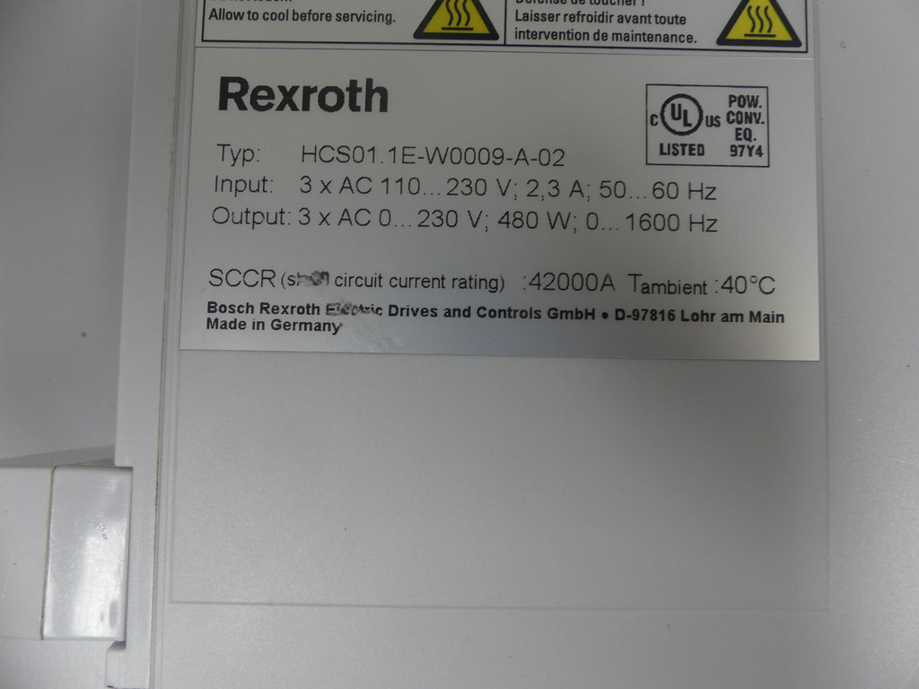 Rexroth HCS01.1E-W0009-A-02-E-S3-EC-NN-NN-NN-FW