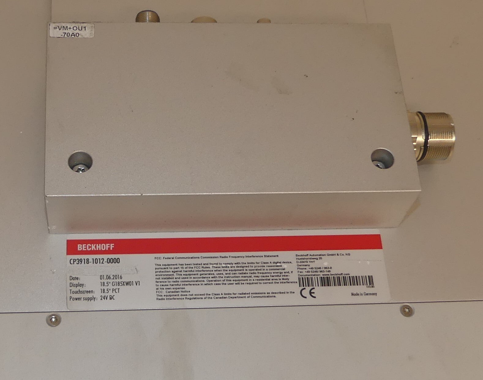 beckhoff cp3918-1012-0000