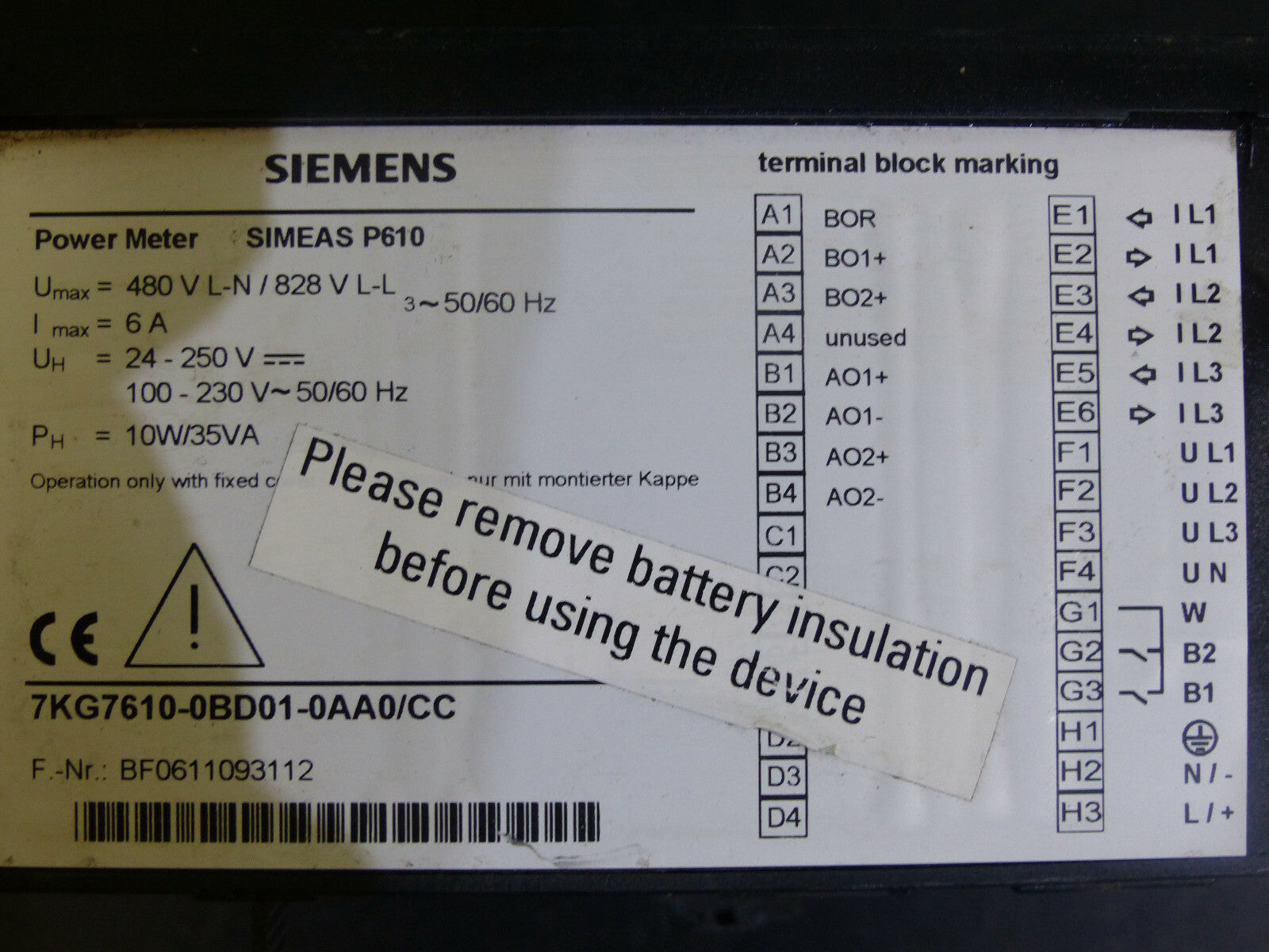 Siemens Simeas P610 // 7GK7610-0BD01-0AA00/CC