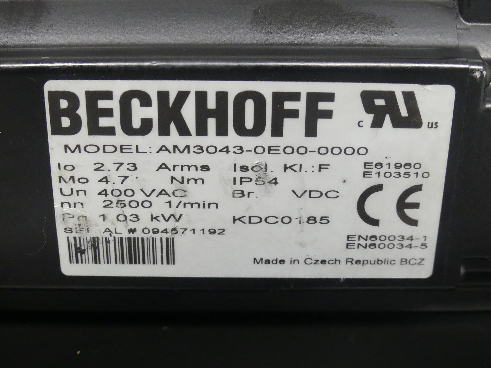 BACKHOFF AM3043-0e00-0000  AM30430e000000