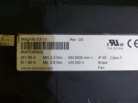 B&R //BR 8MSA4S.E3-73 Servomotor