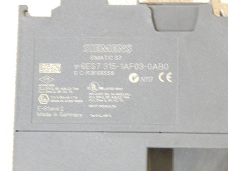Siemens simatic S7 CPU315  6ES7315-1AF03-0AB0  E 2 Ohne deckel  s.Bitte Bilder