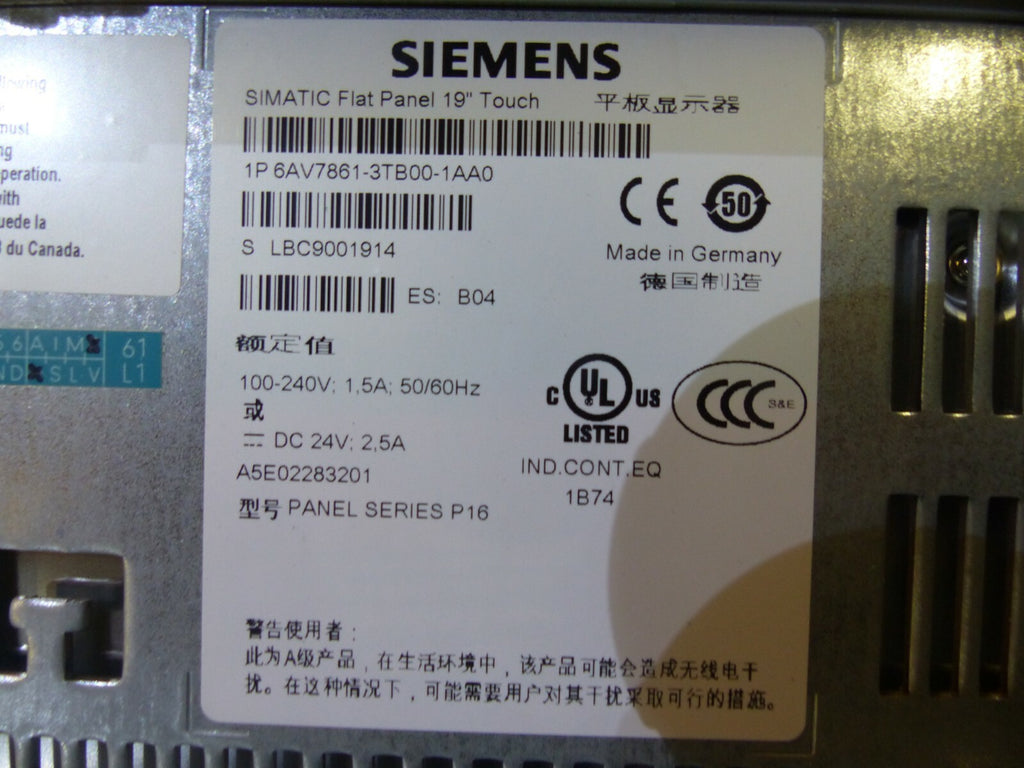 Siemens 6AV7861-3TB00-1AA0  6AV7861-3TB00-1AA0