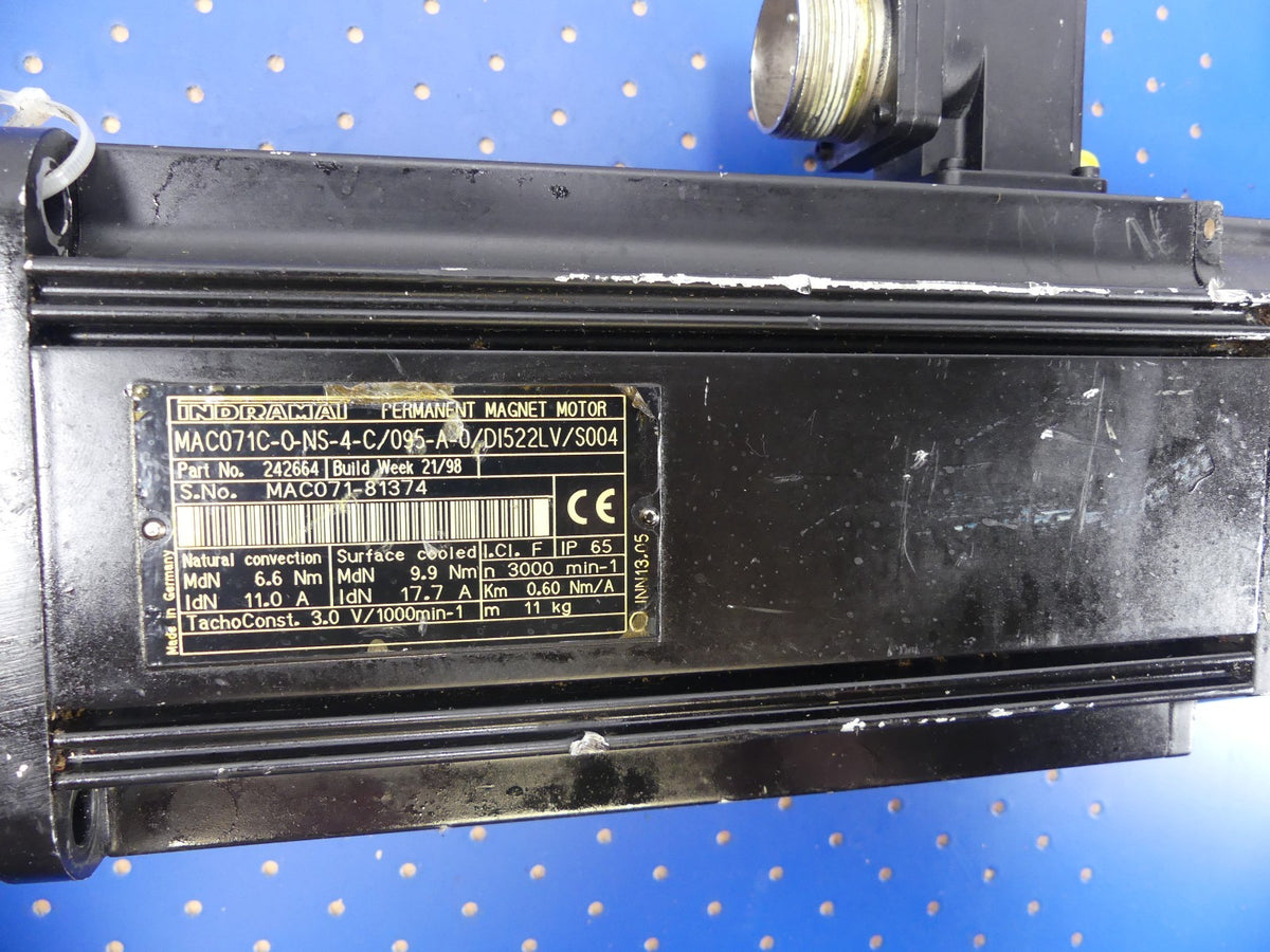 Indramat MAC071C-0-NS-4-C/095-A-0/DI522LV/S004 Permanent Magnet Motor