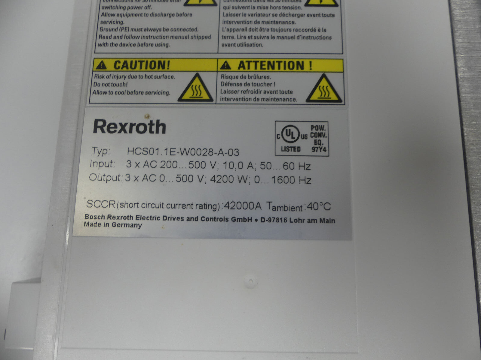 Rexroth HCS01.1E-W0018-A-03-B-ET-EC-NN-L4-NN-FW (Neuwertig)