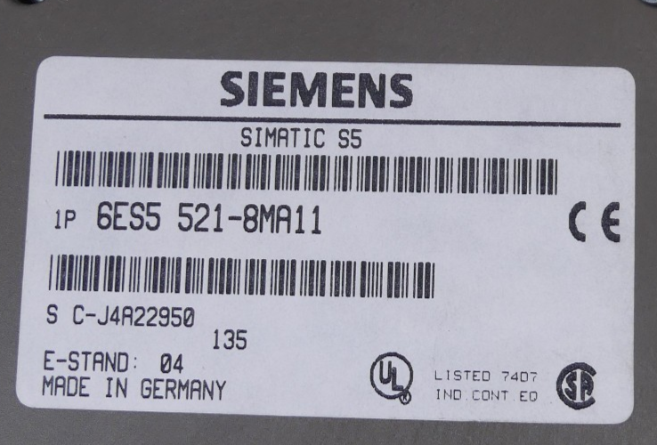 Siemens Simatic S5 6ES5 521-8MA11