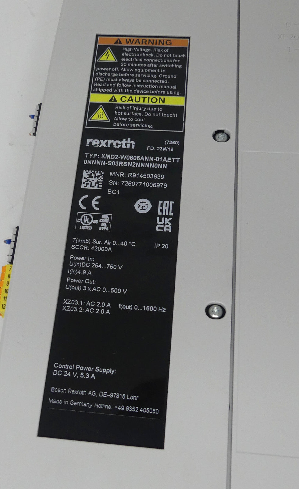 Rexroth XMD2-W0606ANN-01AETT