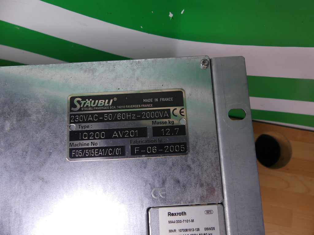 Rexroth MA4/200-7101-M Umrichter IQ200 AV201 Für Stäubli