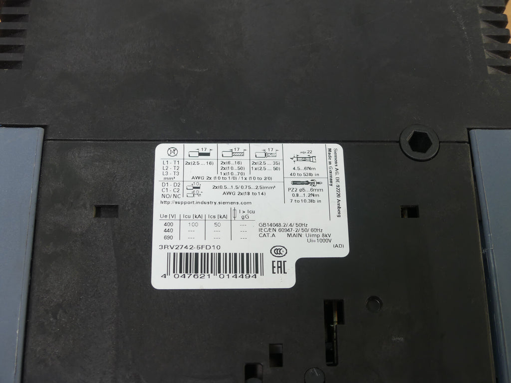 SIEMENS Leistungsschalter 3RV2742-5FD10