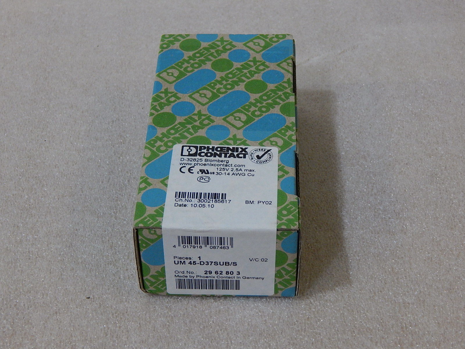 Phoenix Contact UM45-D37SUB/S Ord.No:2962803 New