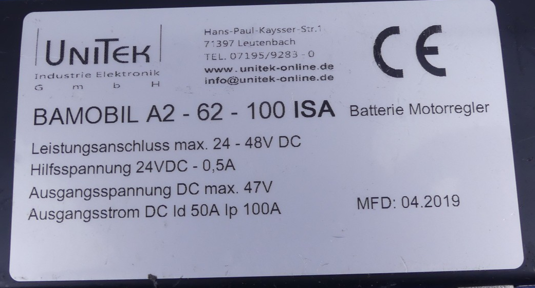 UniTek BAMOBIL A2-62-100 ISA Batterie Motorregler