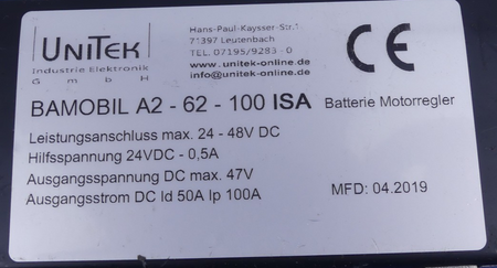 UniTek BAMOBIL A2-62-100 ISA Batterie Motorregler