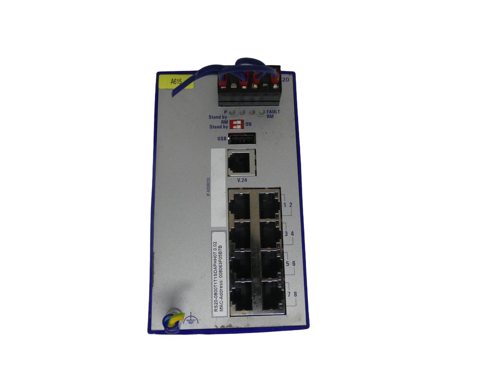 HIRSCHMANN RS20 RAIL SWITCH RS20-0800T1T1SDAPHH07.0.02 LEICHT BESCHÄDIGT, S. BIL