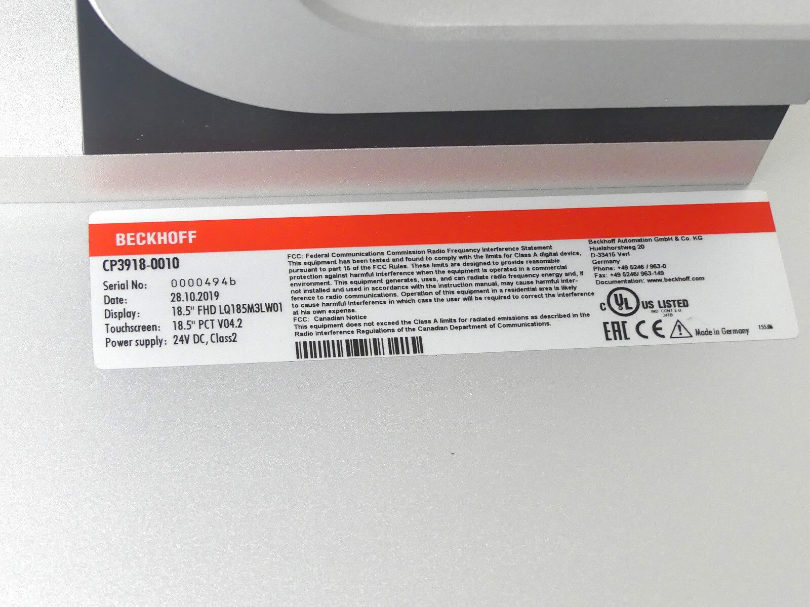 Beckhoff CP3918-0010 ( ohne orginalverpackung )